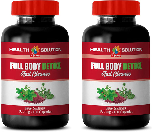 Body Detox and Cleanse for Men - Full Body Detox and Cleanse 920 MG - Goldenseal Herbal Supplements - 2 Bottles 200 Capsules