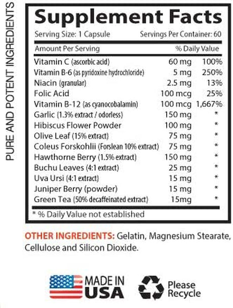 Blood Pressure down - Blood Pressure Support 690MG - Advanced Formula - Garlic Powder Capsule - 3 Bottles (180 Capsules)