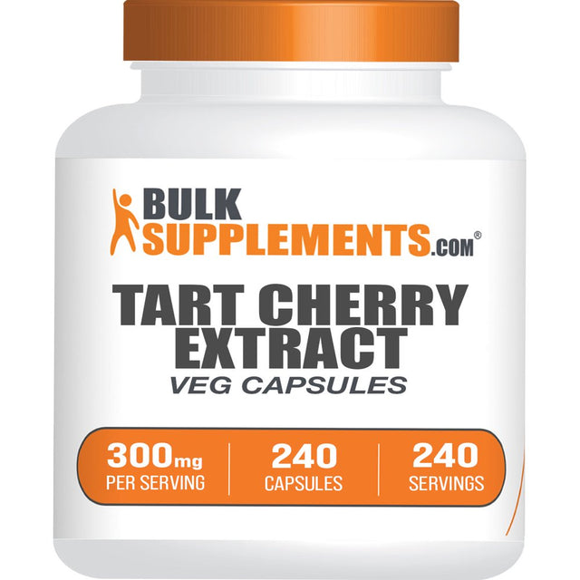 Bulksupplements.Com Tart Cherry Extract Capsules, 300Mg - Heart, Immune, and Vision Support (240 Veg Capsules - 240 Servings)