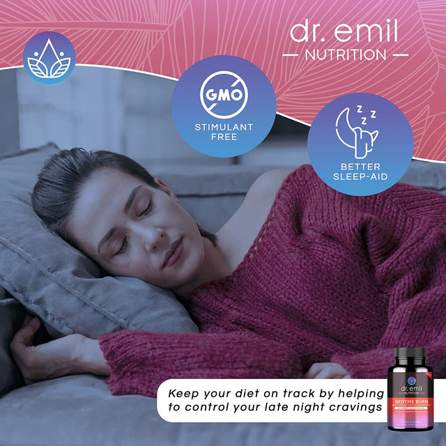 DR EMIL NUTRITION Bedtime Burn - PM Burner & Sleep Aid - Stimulant-Free - for Women and Men, 30 Day Supply