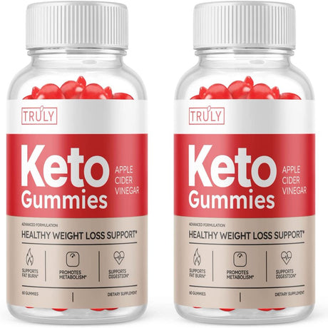 (2 Pack) Truly Keto ACV Gummies - Supplement for Weight Loss - Energy & Focus Boosting Dietary Supplements for Weight Management & Metabolism - Fat Burn - 120 Gummies