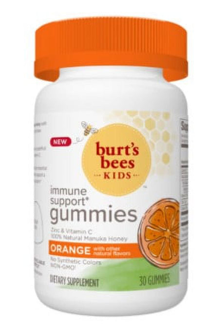 Burt'S Bees Kids Immune Support Gummies, Orange Flavor, 30 Count