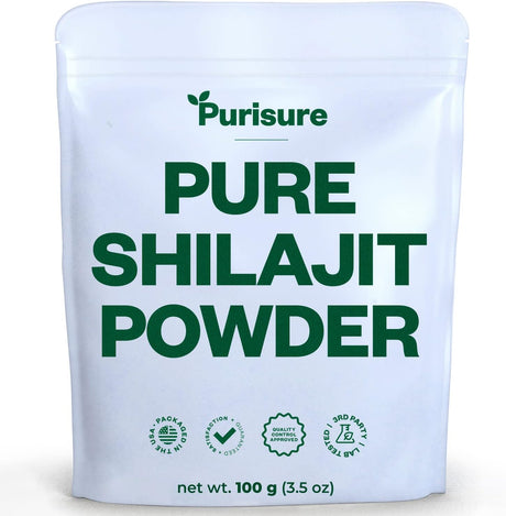 Shilajit Supplement Powder, 100G, Shilajit Pure Himalayan Mineral with Fulvic Acid Powder, 12:1 Pure Shilajit Powder, Fulvic Minerals Compound for Energy Supplement, 400 Servings