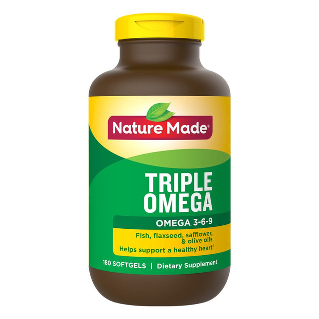 Nature Made® Triple Omega 3-6-9 Softgels, 180 Count for Heart Health†, 180.0 CT