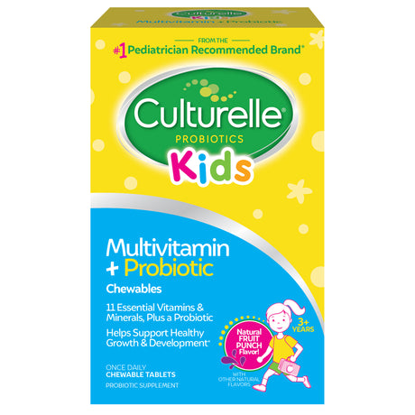 Culturelle Kids Multivitamin + Probiotic for Kids 3+, Promotes Digestive + Oral Health and Immune Support, 50 Count