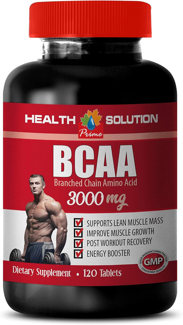 Muscle Growth Vitamins - BCAA 3000 MG - Bcaa Amino Acids, Bcaa Pre Workout for Men, Bcaa Energy Amino Acids, Muscle Growth Supplements for Men, Bcaa Post Workout Recovery, Energy Boost 1 Bot 120 Tabs