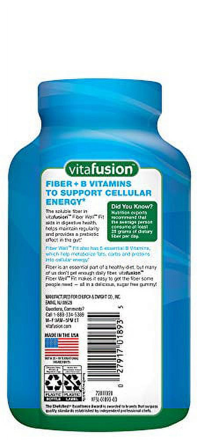 Vitafusion Fiber Well Fit Gummies Supplement, 90 Count (Packaging May Vary)