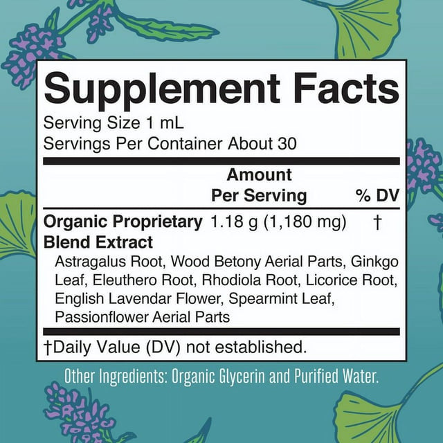 Maryruth'S | USDA Organic Nootropic Supplement for Kids | Focus & Attention Liquid Drops | Ginkgo Biloba & Astragalus | Vegan, Non-Gmo | 30Ml