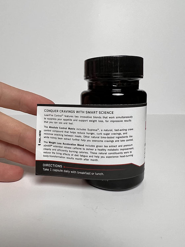 FORCE FACTOR Leanfire Control Appetite Suppressant for Weight Loss with B12 Vitamins, Green Tea Extract, & Garcinia Cambogia to Curb Cravings, Reduce Snacking, & Increase Energy, 30 Capsules