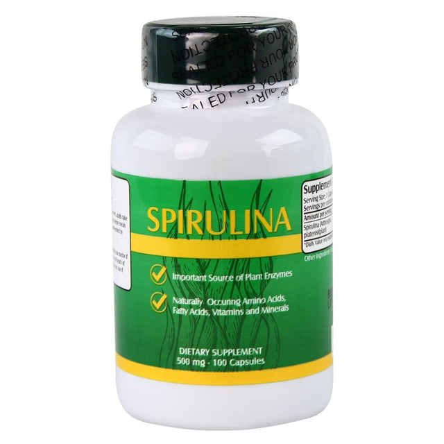 Nuhealth Spirulina, 500 Mg - 100 Capsules