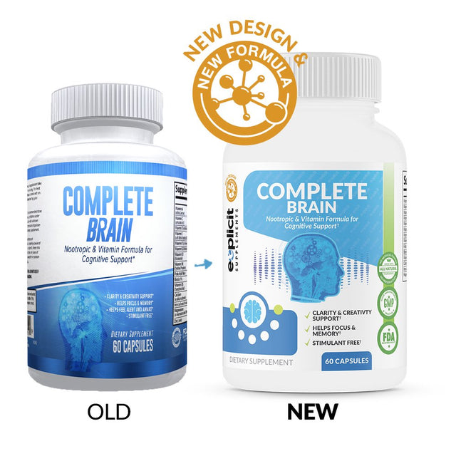 Completebrain Nootropics - Achieve Mental Dominance - Improves Memory, Mood, Focus, Clarity and Creativity - 2 Pack