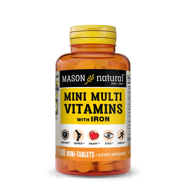 Mason Natural Daily Multiple Vitamins for Overall Health, 100 Tablets, Pack of 3