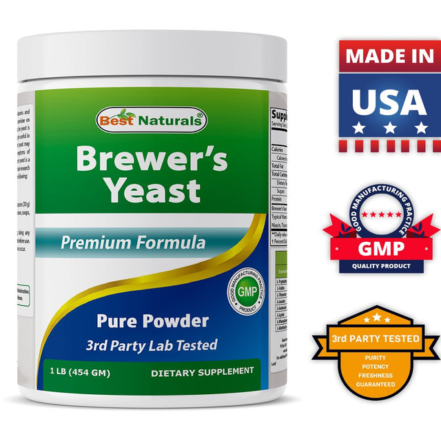 Best Naturals Pure Brewers Yeast Powder 1 Lb (16 Oz)(454 Gm) | Supports Healthy Sugar Metabolism | Helps Increasing Breast Milk Supply during Breastfeeding, Lactation, Digestive Health