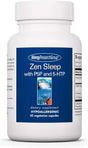 Allergy Research Group Zen Sleep Supplement - Supports Normal Healthy Sleep, P5P, 5-HTP, GABA, L-Theanine, Nervous System Balance, Hypoallergenic, Vegetarian Capsules - 60 Count