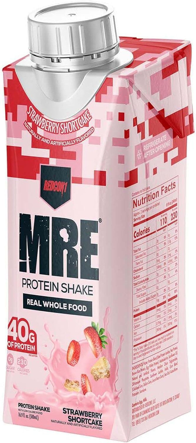 REDCON1 MRE Protein Shake RTD - Strawberry Shortcake - 12 Cartons