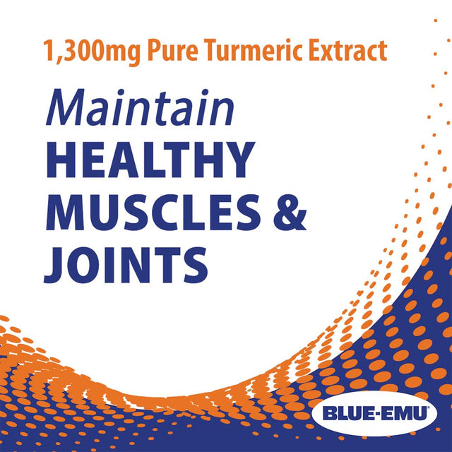 Blue-Emu Joint Health Turmeric plus Bioperine Black Pepper Supplement, Joint Health, 60 Capsules