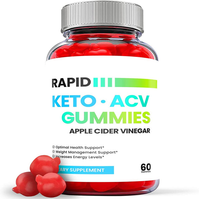 (1 Pack) Rapid Keto ACV Gummies - Supplement for Weight Loss - Energy & Focus Boosting Dietary Supplements for Weight Management & Metabolism - Fat Burn - 60 Gummies