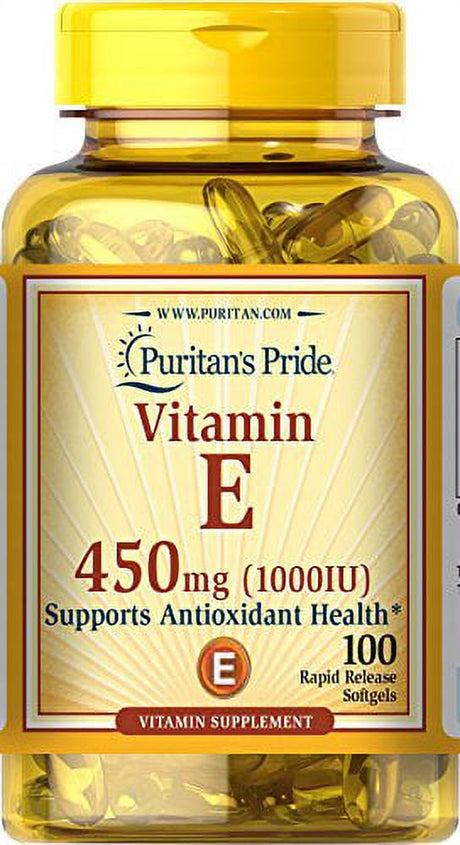 Vitamin E 450 Mg, Supports Immune Function, 100 Count by Puritan'S Pride