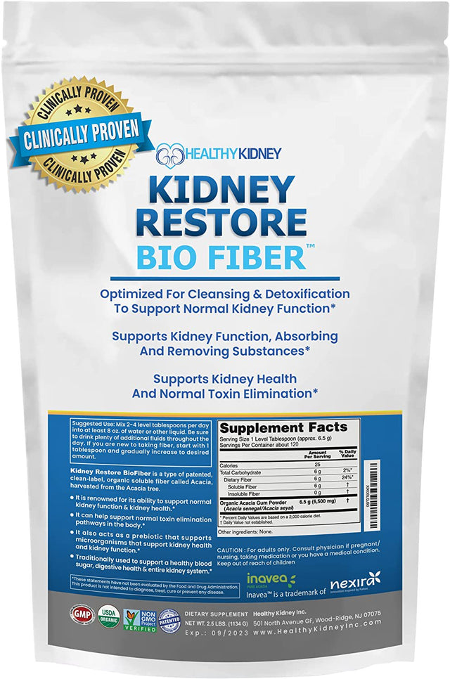 Healthy Kidney Kidney Restore Bio Fiber Restorative Support and Cleanse, 2.5 Lbs