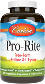 Carlson - Pro-Rite, Free-Form L-Proline & L-Lysine, Health, Joint Support & Collagen Formation, 200 Capsules