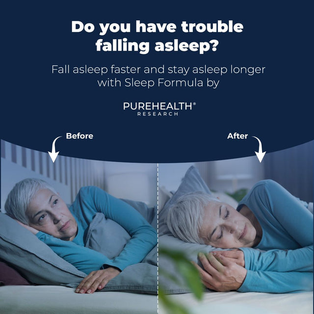 Sleep Formula by Purehealth Research, Naturally Calms & Relaxes for Deeper, Longer, Blissful Sleep, 1 Bottle