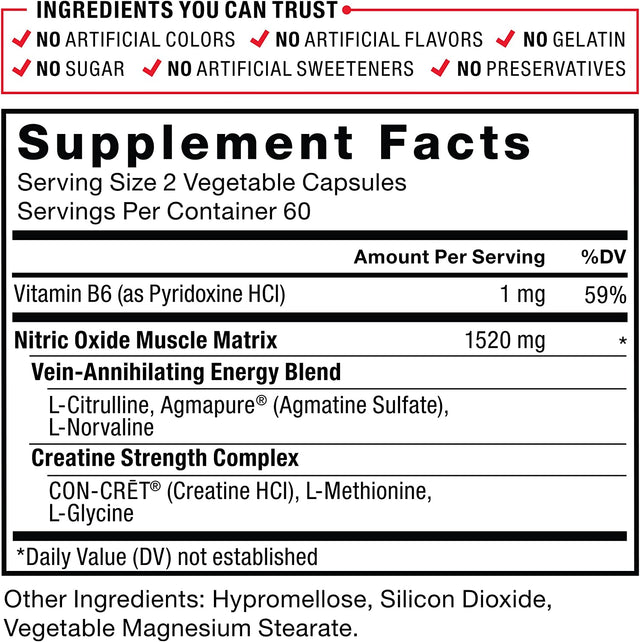 FORCE FACTOR Volcano Pre Workout Nitric Oxide Booster Supplement for Men with Creatine and L-Citrulline to Help Boost Nitric Oxide, Energy, Build Muscle & Improve Blood Flow, 120 Count(Pack of 3)