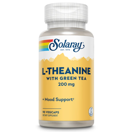 Solaray L-Theanine - 90 Vegcaps - 200 Mg + 100 Mg Green Tea Leaf