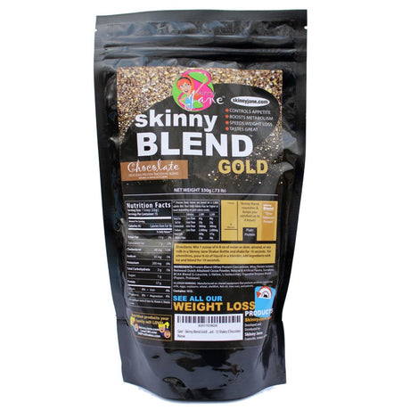 Skinny Jane | Skinny Blend Gold - Best Tasting Protein Shake for Women, Delicious Smoothie - Weight Loss - Low Carb - Diet Supplement - Weight Control - Appetite Suppressant (15 Servings, Chocolate)