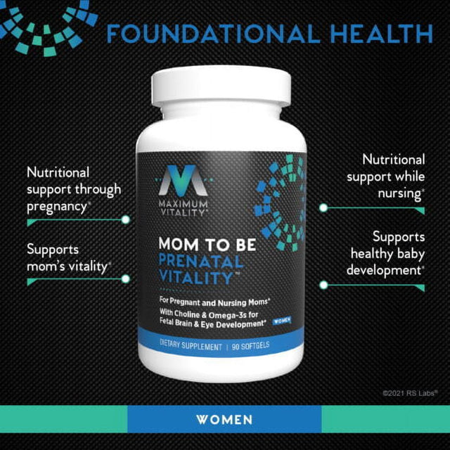 Mom to Be Prenatal Vitality™ Multi-Vitamin for Women with Omega-3S ; Maximum Vitality