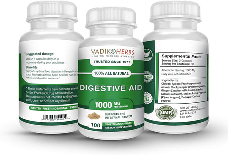 Certified Organic Digestive Aid Herbal Dietary Supplement | Supports to Intestinal System, Promotes Normal Bowel Function (1 Pack)