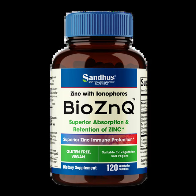 Sandhu'S Bioznq, 900Mg of Quercetin & Green Tea Extract with 22Mg of Zinc, Immune Support, 120 Ct