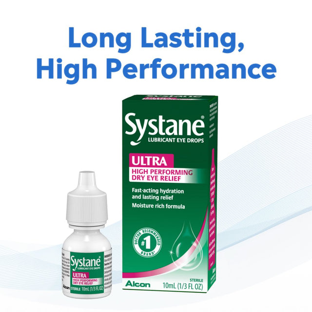 Systane Ultra Dry Eye Care Symptom Relief Eye Drops, 10 Ml