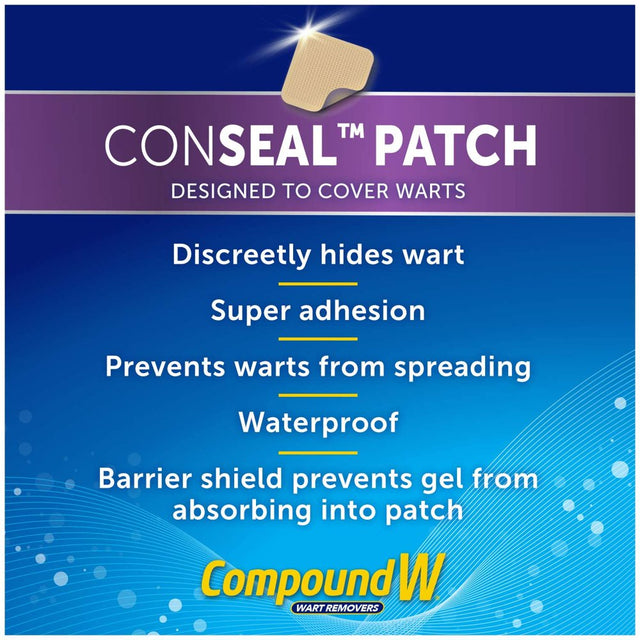 Compound W Maximum Strength Fast Acting Gel Wart Remover with 12 Conseal Patches, 0.25 Oz