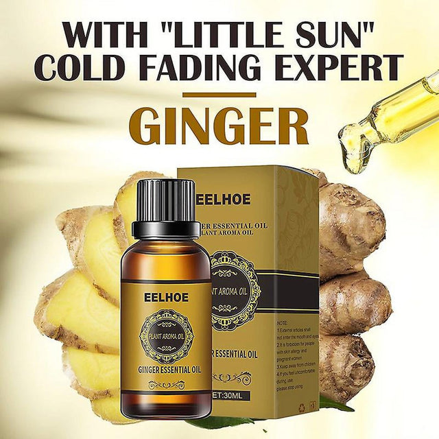 10/30/60Ml Natural Ginger Massage Oil Firming Slimming Body Shaping Fat Burning Massage