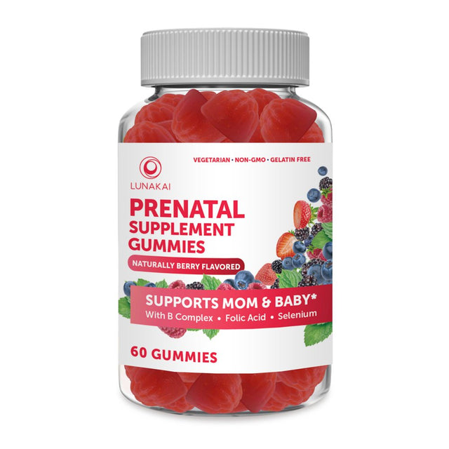 Lunakai Prenatal Vitamins Gummies with Folic Acid for Women 30 Day Supply