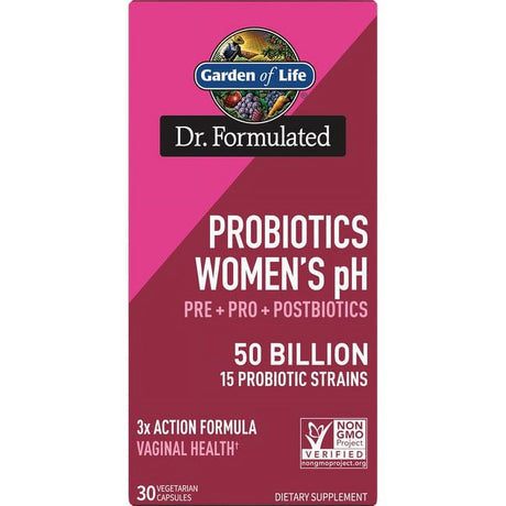 Garden of Life Probiotics Women'S Ph, 50 Billion, 30 Vegetarian Capsules