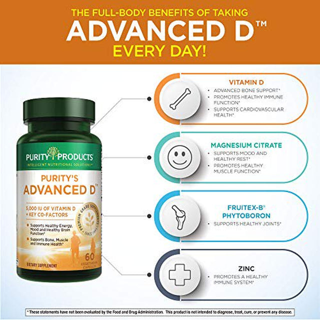 Purity Products Dr. Cannell'S Advanced Vitamin D Veggie Caps, 5,000 IU, 60 Ct