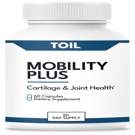 Mobility plus - Cartilage & Joint Health, Fights Inflammation with Glucosamine, Chondroitin, Turmeric & MSM. Joint Care from Toil, a Veteran Owned Company