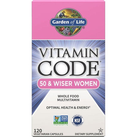 Garden of Life Vitamin Code 50 & Wiser Women 120 Veg Caps