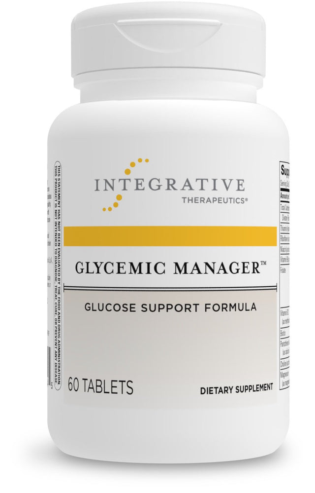 Integrative Therapeutics Glycemic Manager - Blood Sugar Metabolism Supplement - Supports Normal Insulin Response* - with Thiamin, Riboflavin (Vitamins B1 and B2) - Gluten Free - 60 Vegan Tablets