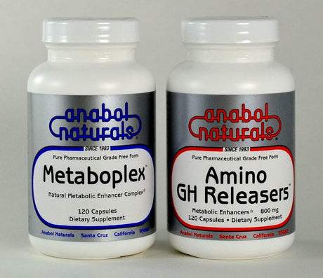 Meta GHR Stack: Metaboplex 120 Caps, 600 Mg and Amino Ghreleasers120 Caps, 800 Mg