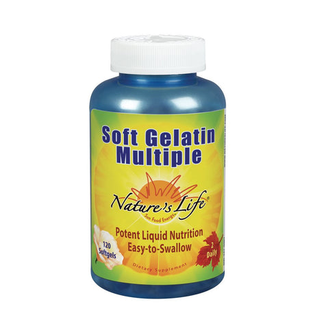 Nature'S Life Soft Gelatin Multiple | Complete Daily Multivitamin & Mineral Supplement with Iron | 120 Easy-To-Swallow Softgels | 2-Month Supply