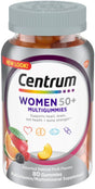 Centrum Multigummies Gummy Multivitamin for Women 50 Plus, with Vitamin D3, B6 and B12, Multivitamin/Multimineral Supplement, 80 Ct (Pack of 4)