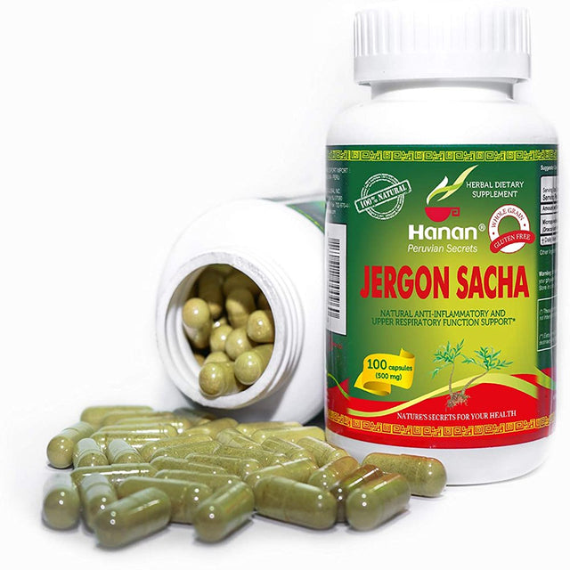 Jergon Sacha | 100 Capsules | Naturally Aids in Supporting Healthy Respiratory Functions and Immune Support