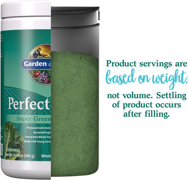 Garden of Life Perfect Food Super Green Formula - 30 Servings , 45 Superfoods, Greens, Fruit & Veggie Juice Superfood Powder Supplement, Probiotics & Organic Spirulina for Digestion & Immune Health 30 Servings (Pack of 1)