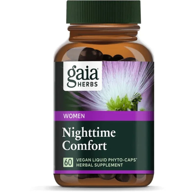 Gaia Herbs Women Nighttime Comfort 60 Vegan Caps