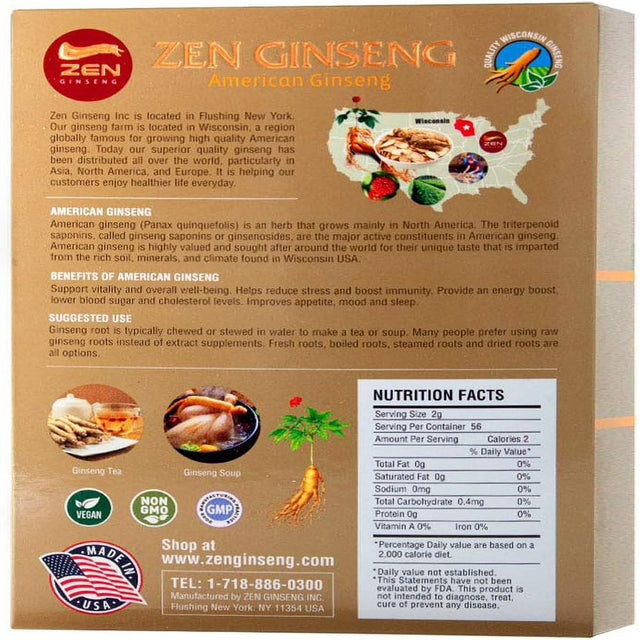 Special Deal: 2 Boxes of American Ginseng Root (4Oz/Box) Small Short round and Very Flavored Wisconsin Ginseng