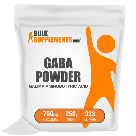 Bulksupplements.Com GABA (Gamma Aminobutyric Acid) Powder - Sleep Supplement - GABA 750Mg - Focus Aid - Butyric Acid (250 Grams - 8.8 Oz)