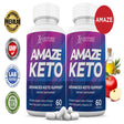 (2 Pack) Amaze Keto ACV Pills 1275Mg Alternative to Gummies Dietary Supplement 120 Capsules