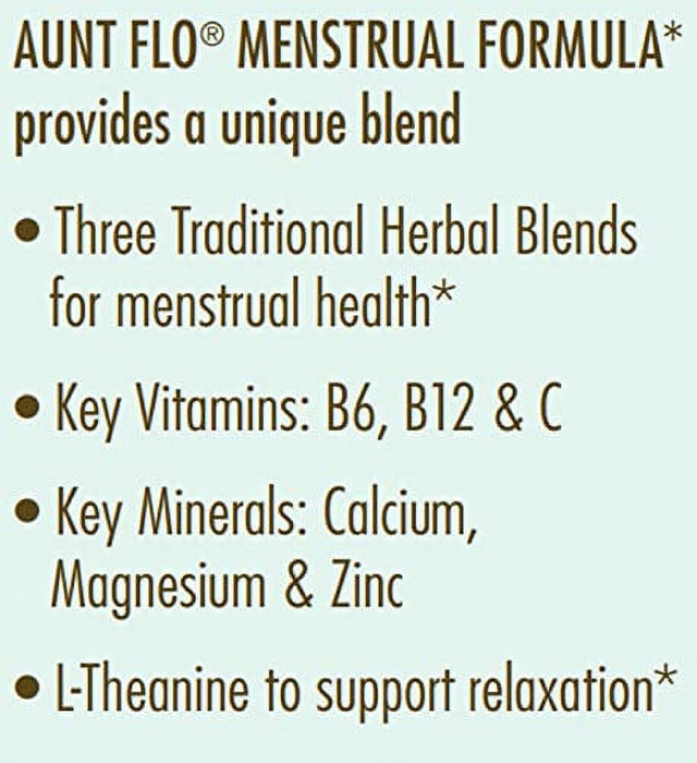 Nature'S Way Aunt Flo Menstrual Formula*, Three Traditional Herbal Blends for Menstrual Health*, 20 Tablets